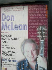  2007-     , Royal Albert Hall,      Don McLean,   ˸()     -  - !  ,         (< !)!