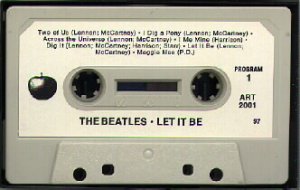 Cassette label from 1970 (in box)