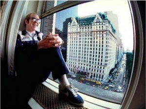 In New York, John and May Pang visit Elton John at the Sherry Netherlands Hotel.