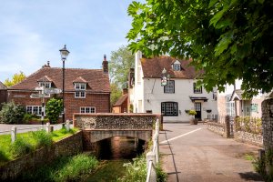 The centre of East Meon, Hampshire by Andrew S Brown