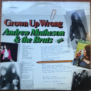 Andrew Matheson & The Brats   Grown Up Wrong