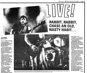 New Musical Express 31 July 1982