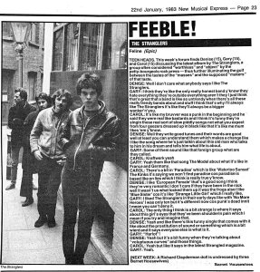 New Musical Express 22 January 1983