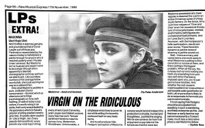 New Musical Express 17 November 1984