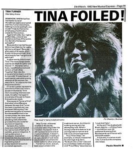 New Musical Express 23 March 1985