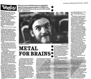 New Musical Express 24 August 1985