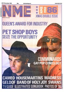 New Musical Express 20 December 1986