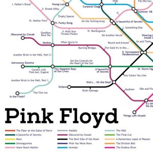 London underground map according to Pink Floyd 