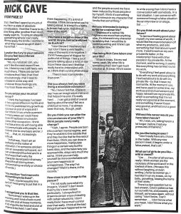 Nick Cave:      ...