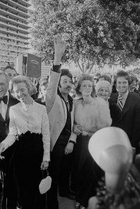    * April 2, 1974 Paul McCartney with his wife Linda McCartney arrive to the 46th Academy Awards at Dorothy Chandler Pavilion in Los Angeles,California. 
