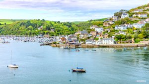 The beautiful estuary of the River Dart looking from Dartmouth to Kingswear, Devon by Neil Cresswell