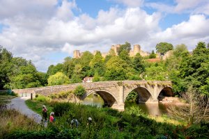 Dinham Bridge and Ludlow Castle, Ludlow, Shropshire by Andrew S Brown