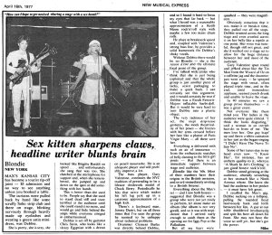 New Musical Express 16 April 1977