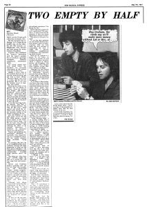 New Musical Express 7 May 1977