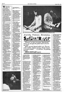 New Musical Express 20 August 1977