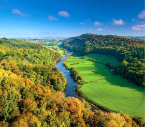 View north along the River Wye from Symonds Yat by Jon Arnold Images