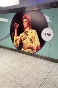 Iconic Bowie remains on display in the tunnels to Terminal 2 gates at London Heathrow Airport 
