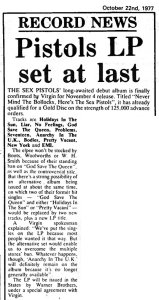 New Musical Express 22 October 1977