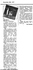 New Musical Express 26 November 1977