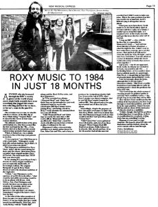 New Musical Express 21 January 1978