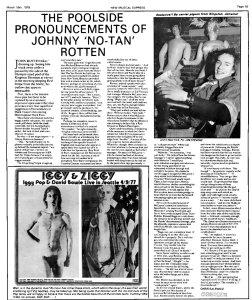 New Musical Express 18 March 1978