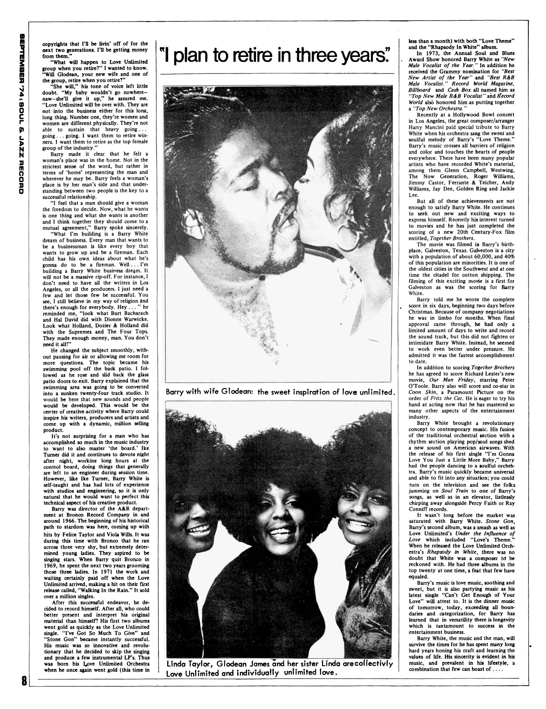 Barry White, ����� ����