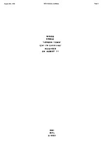 New Musical Express 26 August 1978