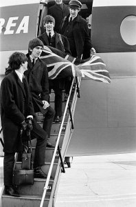 The Beatles ������������ �� ������ ������ BEA, ������������� � ���������� ��������� ������, 5 ������� 1964 ����.