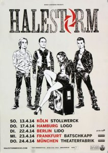 Halestorm - A Strange Case, Tour 2014 - Konzertplakat