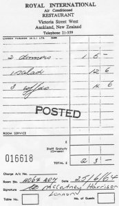 �������� ������� � ������� �� ������ ����� � �� Auckland Hotel, 24-25 ���� 1964