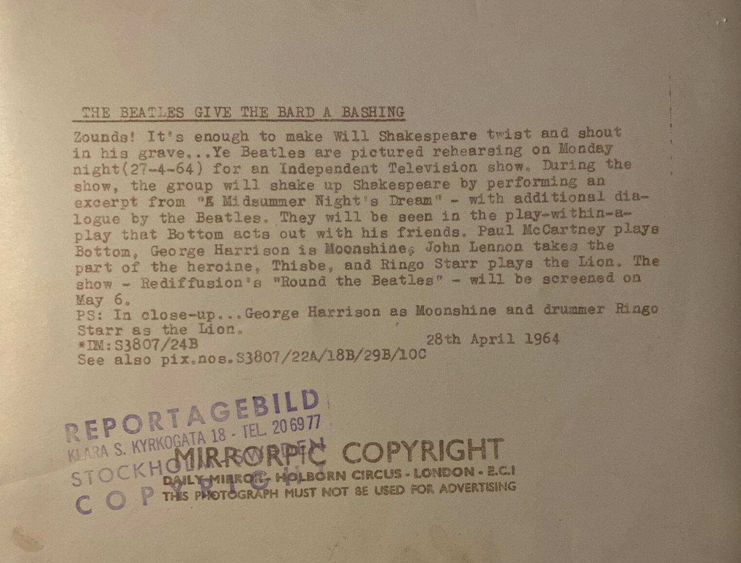 ���� ��������� ����� 1964 � �Around The Beatles� TV Special
