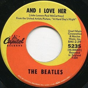 20 ���� 1964 ����� ������ � ���: And I Love Her/If I Fell (Capitol 5235).