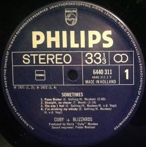 Cuby + Blizzards - Sometimes,1972, Holland, (re1977,Holl) -s1 