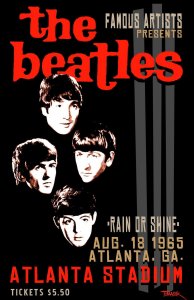Beatles Concert Poster Atlanta