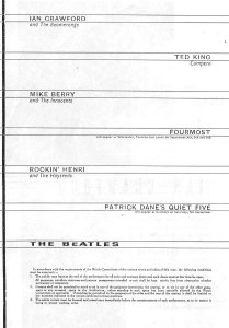 3 �������� 1963 ������� �����: Odeon Cinema, �����  The Programme from 6th September 1963.