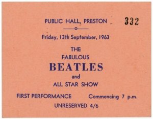 Beatles 1963 Preston Public Hall ���������������� ����� �� ������� ����� 13 �������� 1963 ..