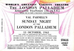 Sunday Night at the London Palladium, 13 ������� 1963