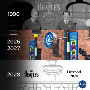 n 2028, under the management of Apple Corps, The Beatles Story will relocate to a brand-new 100,000 sq ft home in Liverpool city centre.