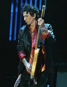 Keith Richards of the Rolling Stones performs in the 8,000-seat Shanghai Grand Stage in Shanghai, China, Saturday April 8, 2006.