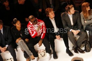 PARIS - OCTOBER 5 : Alexis, musicians Kanye West and Paul McCartney attend the Stella McCartney Fashion Show, as part of Paris Fashion Week Spring/Summer 2007 on October 5, 2006 in Paris, France.