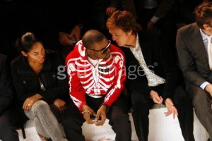 PARIS - OCTOBER 5 : Alexis, musicians Kanye West and Paul McCartney attend the Stella Mc Cartney Fashion Show, as part of Paris Fashion Week Spring/Summer 2007 on October 5, 2006 in Paris, France.         