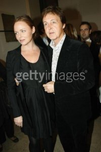 PARIS - OCTOBER 5 : Musician Paul McCartney and designer Stella McCartney attend the Stella Mc Cartney Fashion Show, as part of Paris Fashion Week Spring/Summer 2007 on October 5, 2006 in Paris, France. 