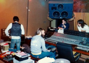 Collins working in Relight studio in Hilvarenbeek Holland, where Genesis cut 1977's Wind and Wuthering and 1978's And Then There Were Three.