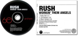 Rush's new album, Snakes & Arrows Live, is set for release just over a month from now (April 8th). The first single off the album, Working Them Angels, will be officially released to radio stations March 10th. Radio stations across America have already received the promo copy, however, and it has been receiving airplay in many markets. The promo includes three versions of the song; the radio-edit album version (4:19), the live version (5:03) and the full album version (4:55). If you haven't heard it in your area, you can download it from iTunes.